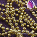 wholesale decorative connecting necklace 8mm 6mm copper plated plastic round beads chain sold by kilograms for clothing